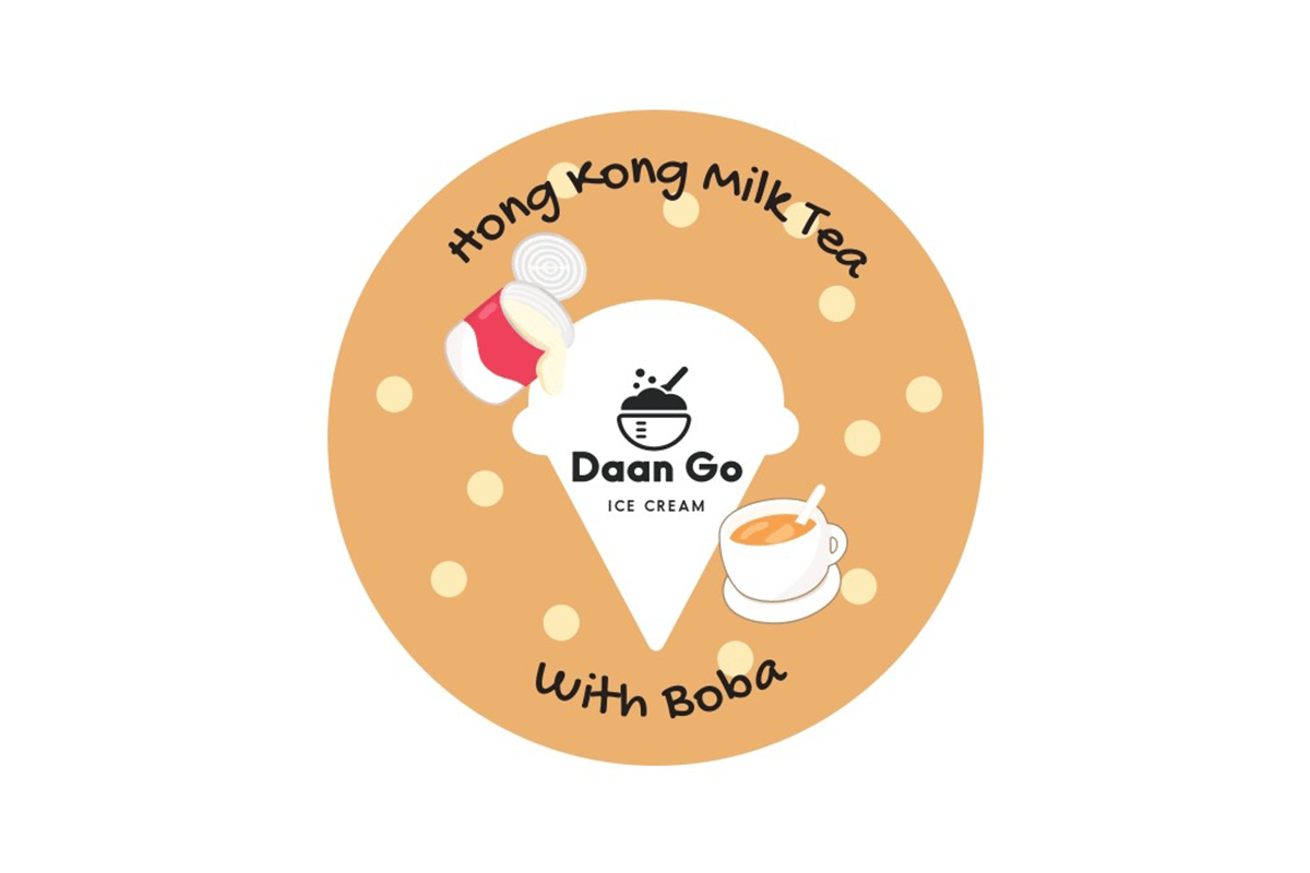 HK Milk Tea with Boba Ice Cream