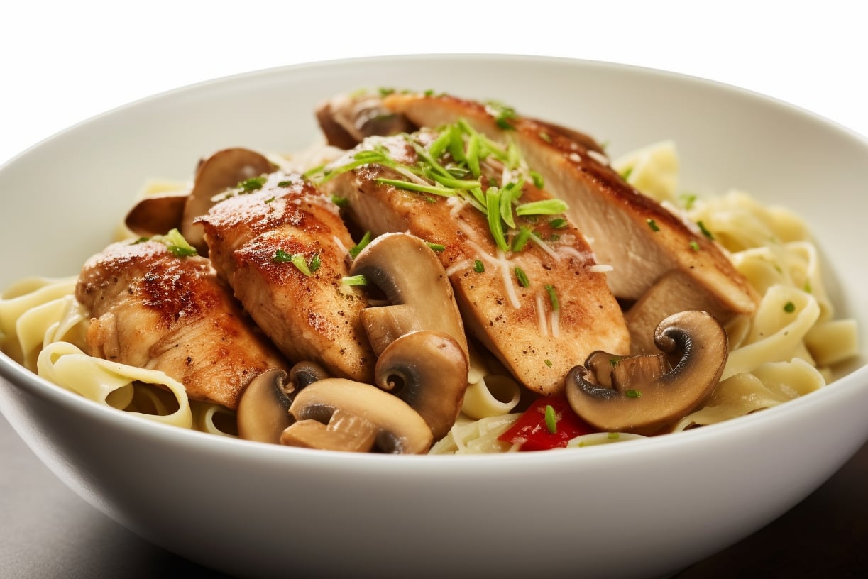 Chicken Mushroom (Pasta, Grilled Chicken, Mushroom Sauce, Mushrooms, Parmesan)