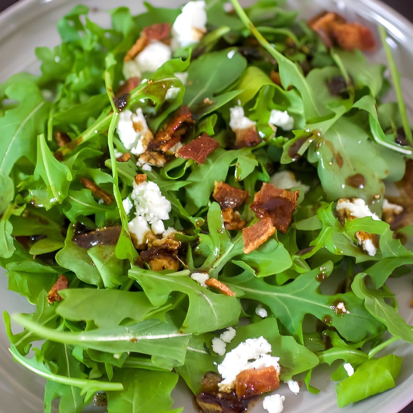 Arugula, Bacon & Gorgonzola.