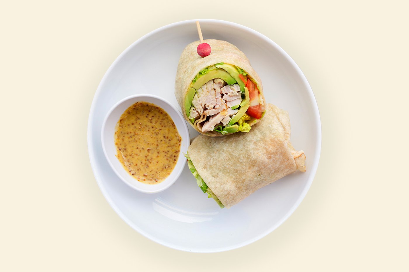Organic Chicken Avocado Wrap or Sandwich
