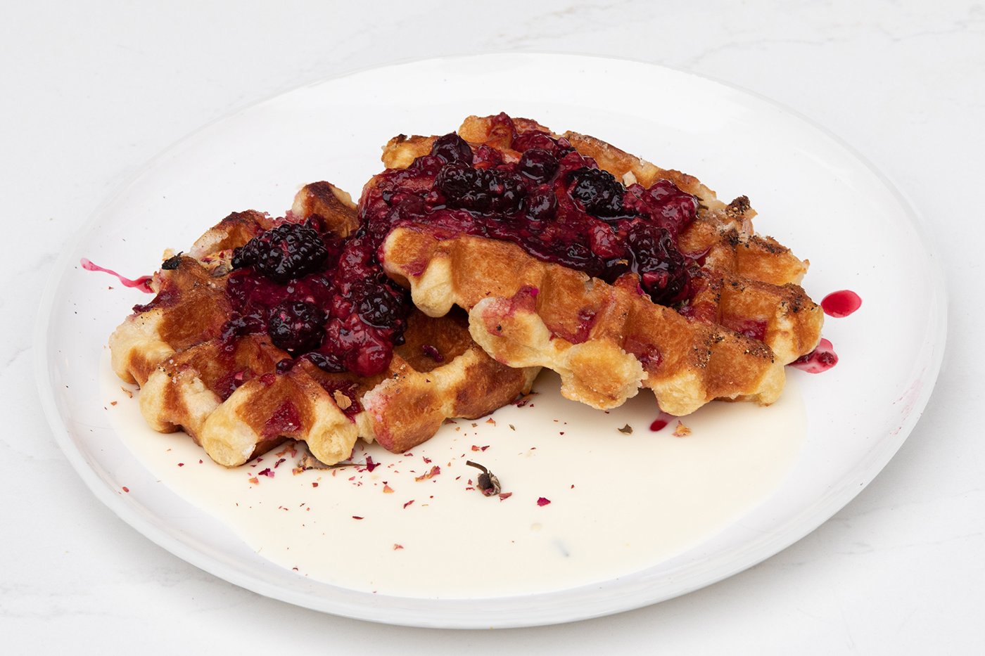 Rose Berry Waffles