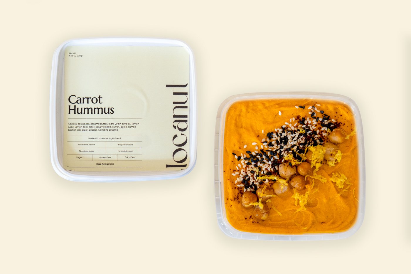 Carrot Hummus | Locanut Made