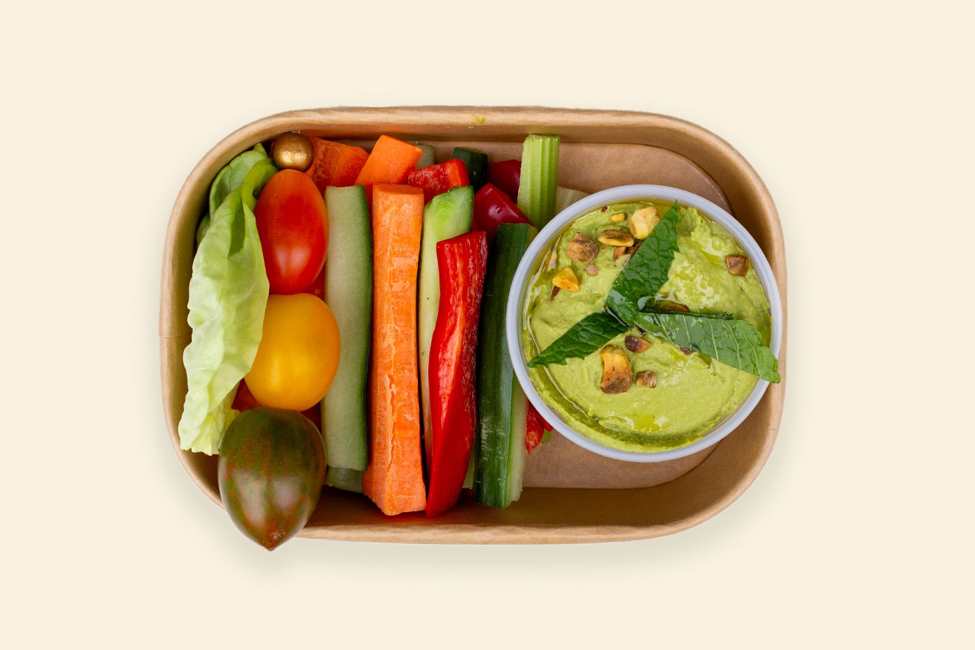 Crudités & Green Goddess Hummus Dip (Grab & Go)