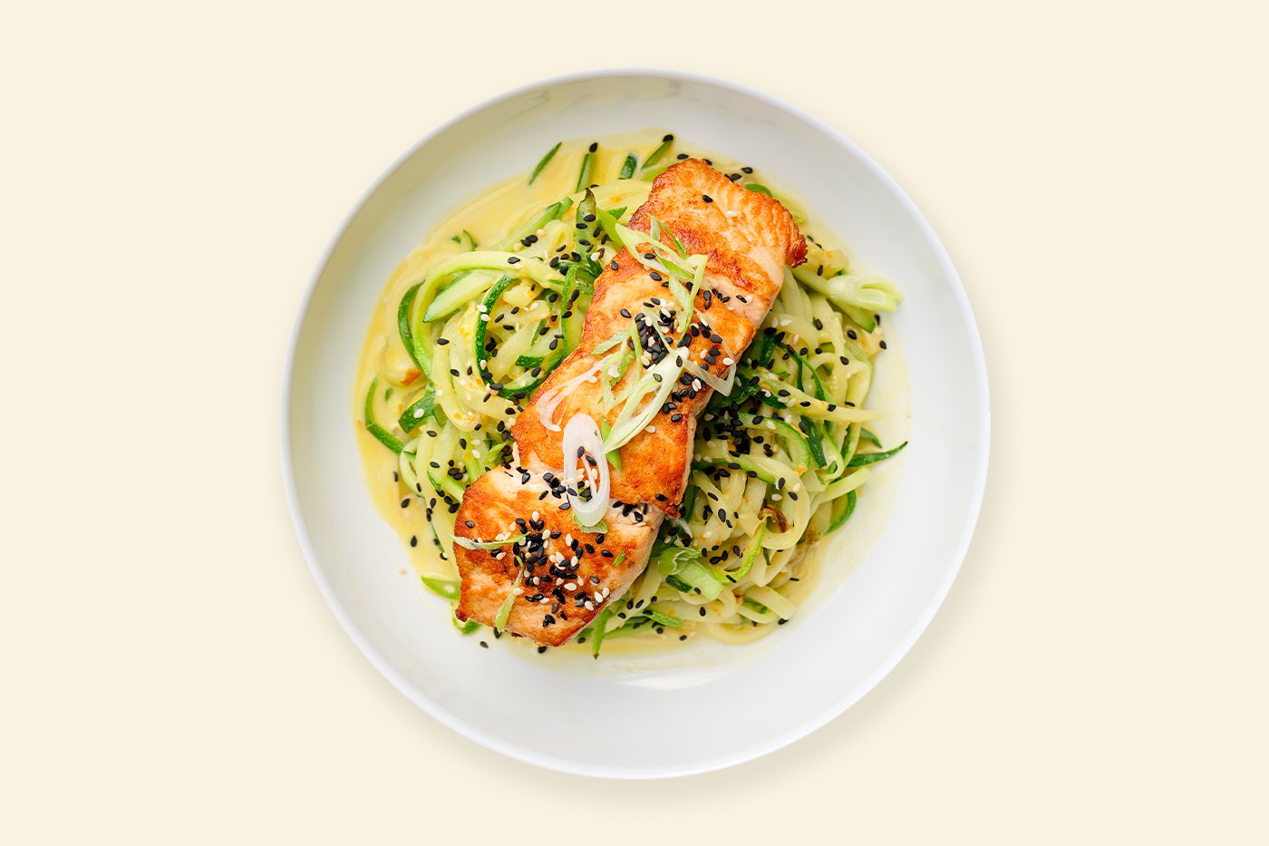Wild Salmon Creamy Zoodles