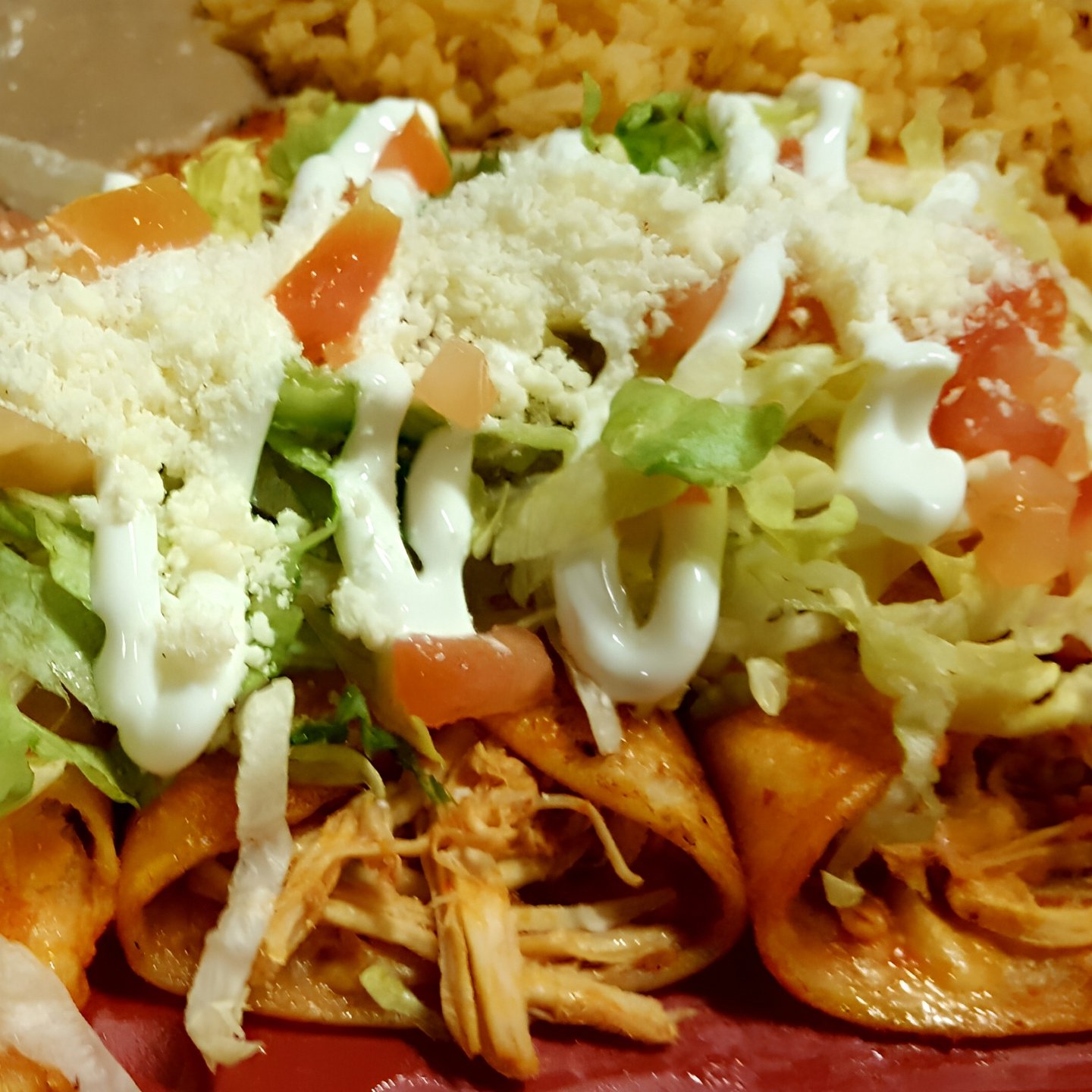 Traditional Enchiladas Combo.