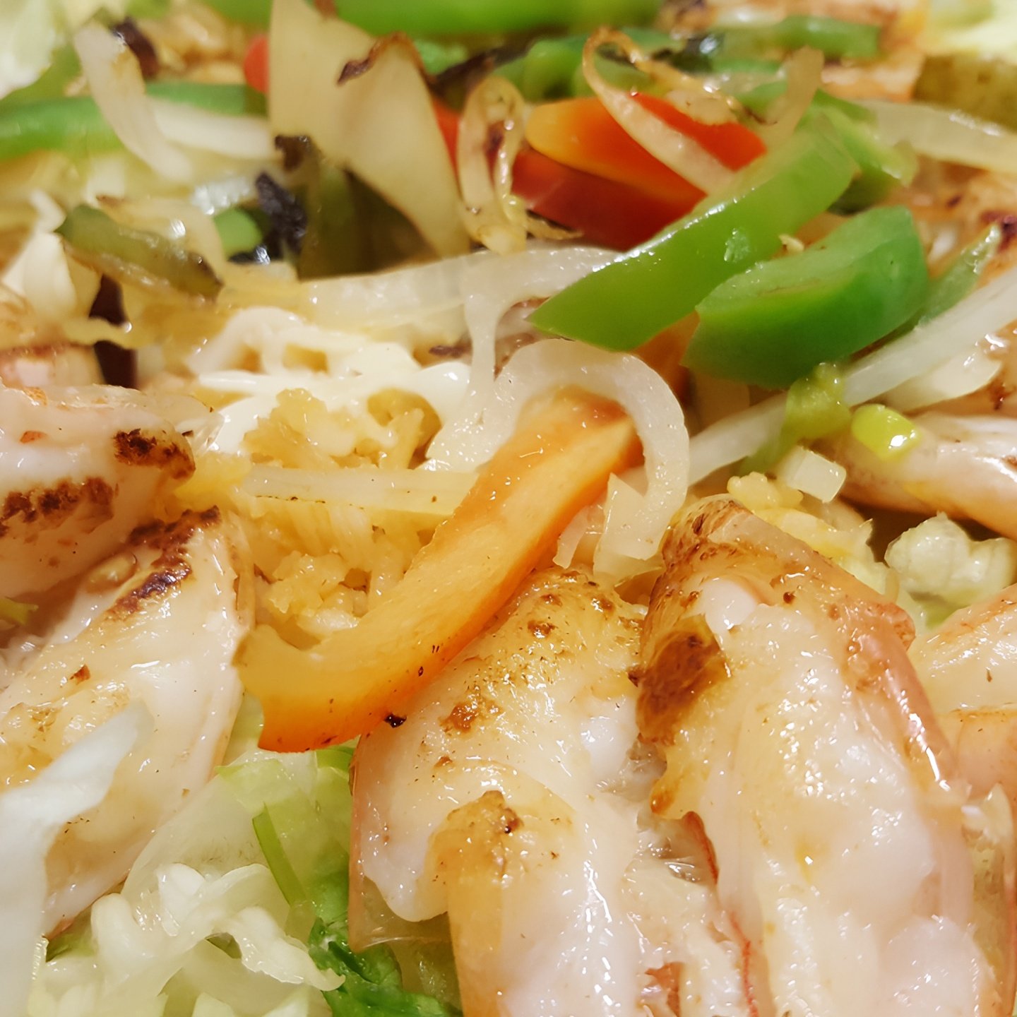 Camarones a la plancha.