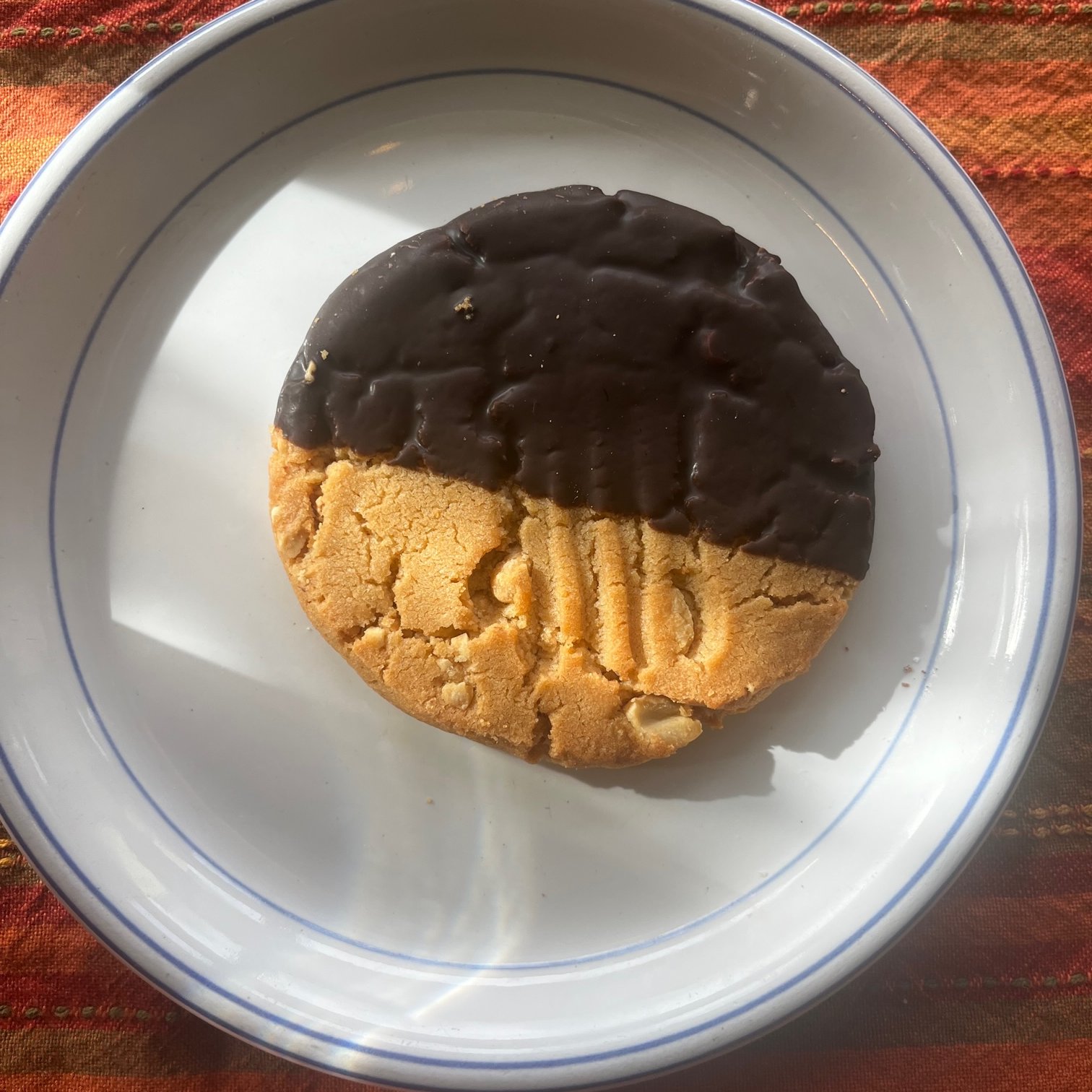 Peanut Butter Cookie dipped in chocolate