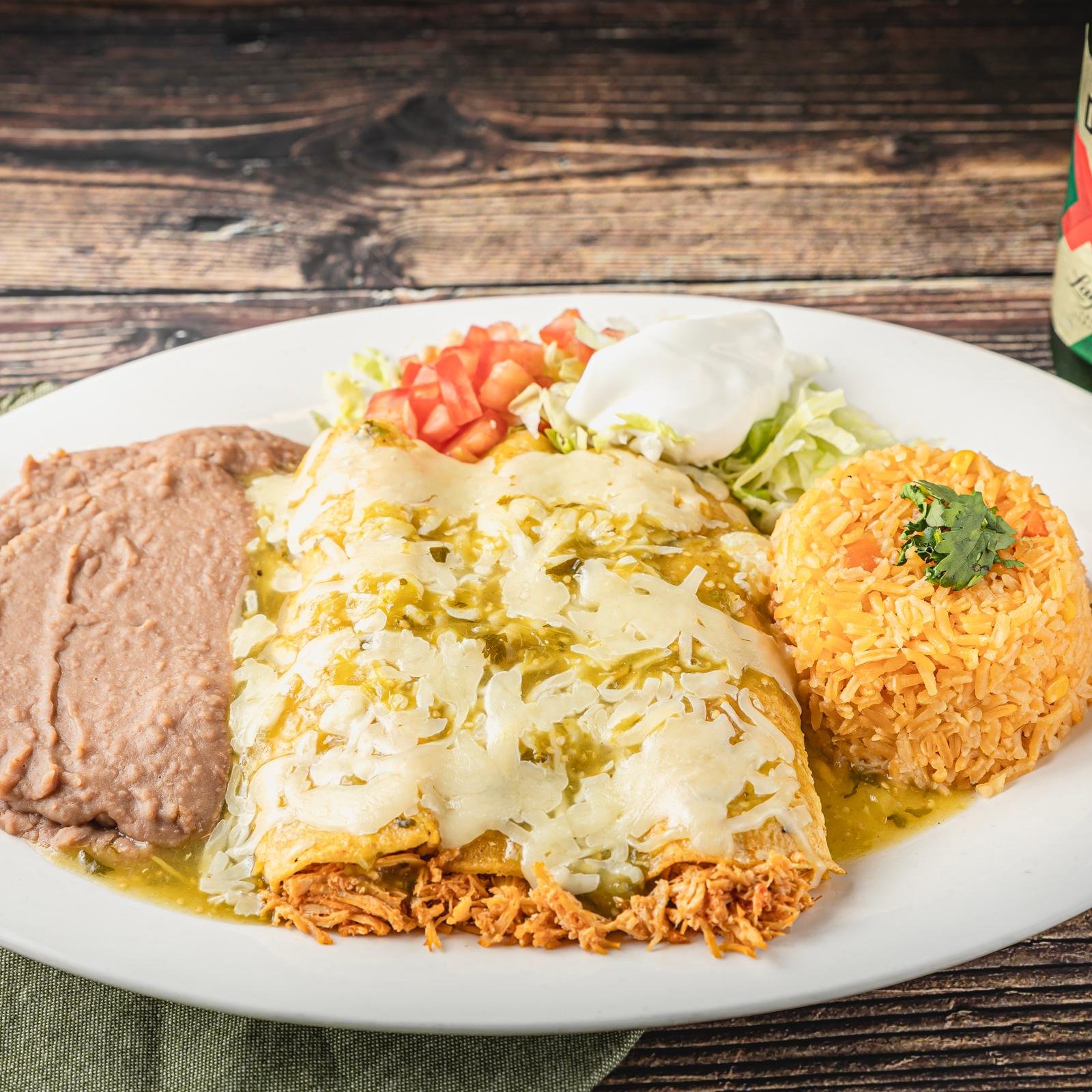 Chicken Enchiladas Verdes.