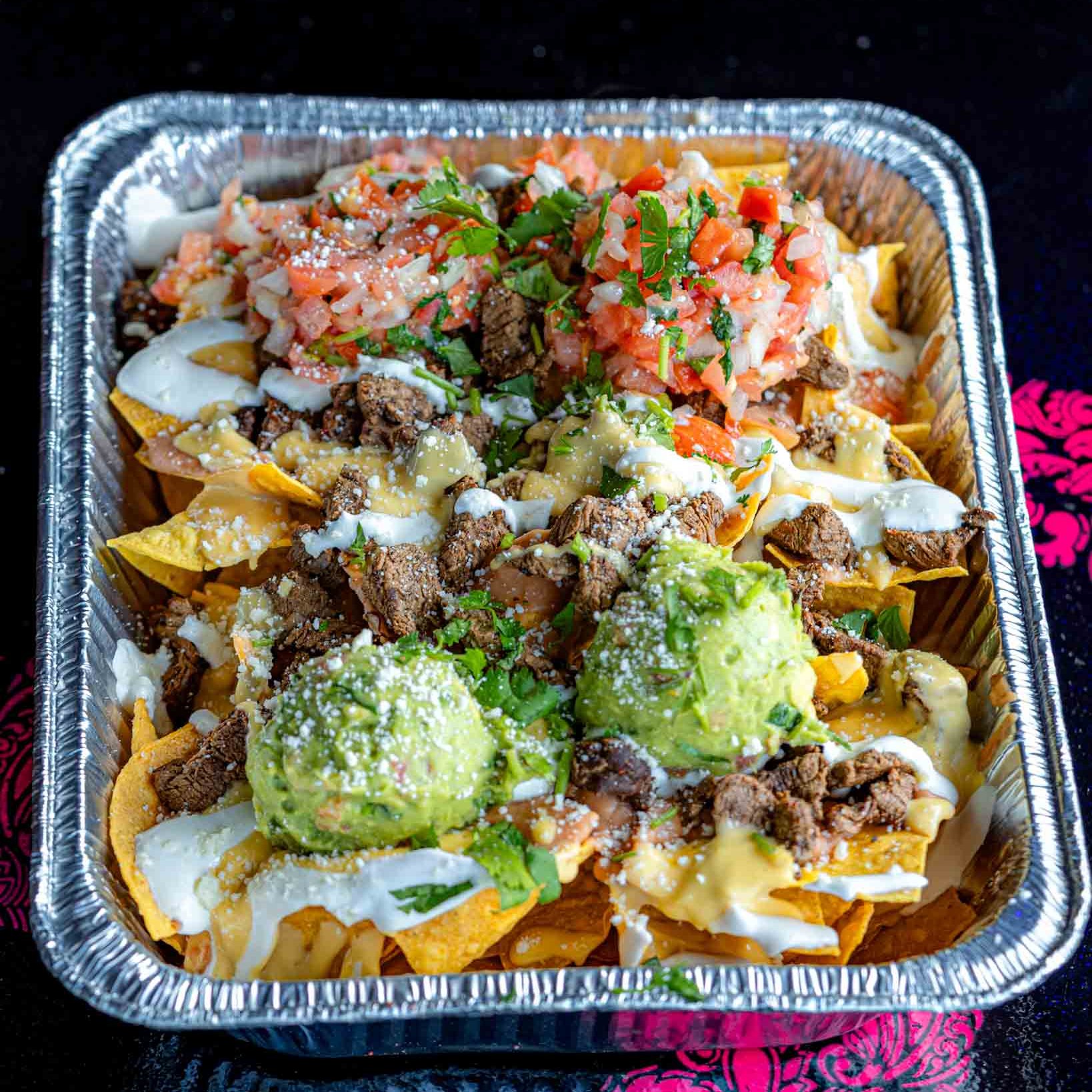 Loaded Nachos Small Platter.