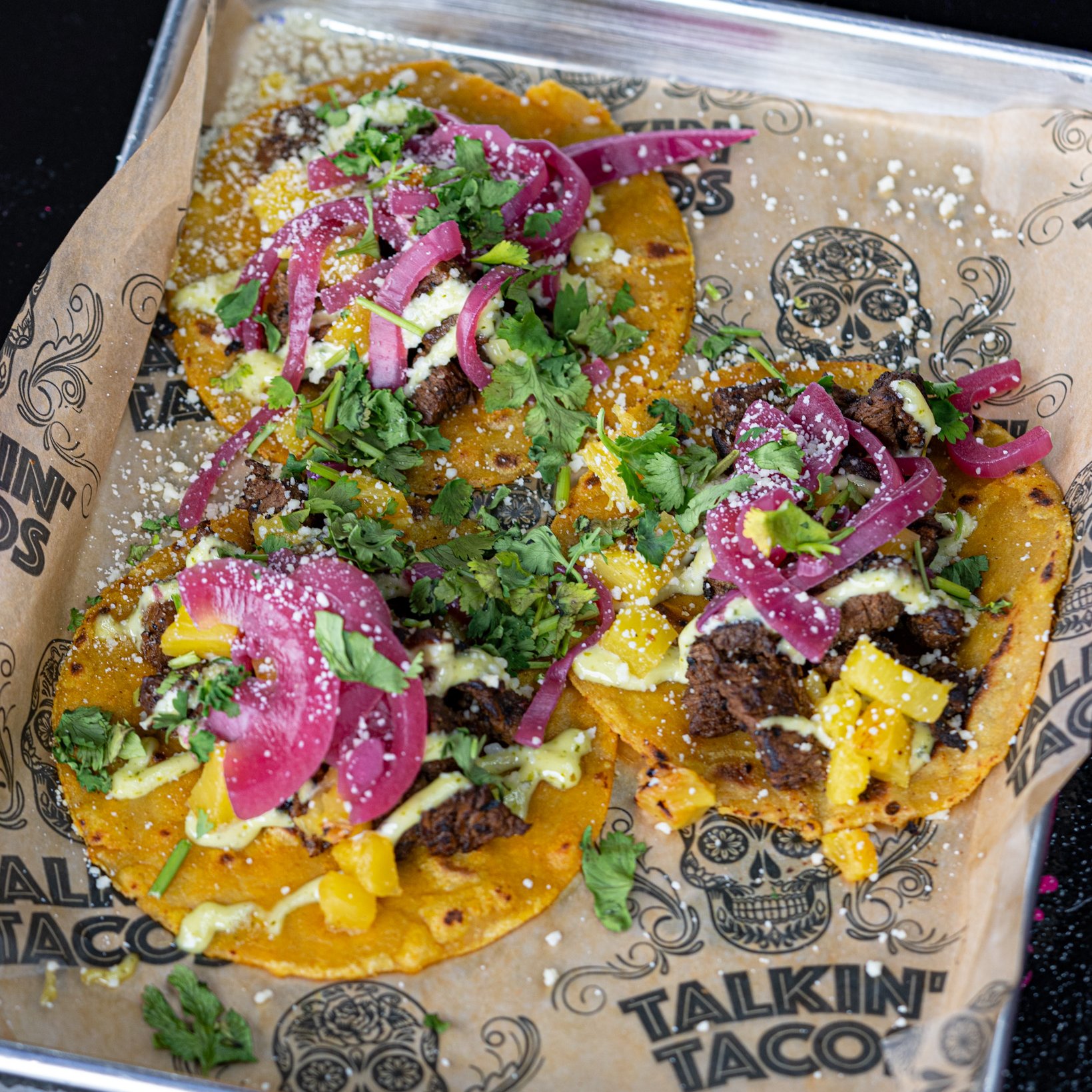 Steak Al Pastor Tacos.
