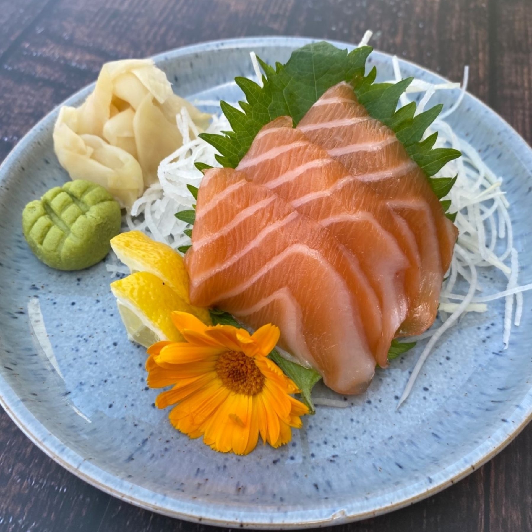 Salmon Sashimi.