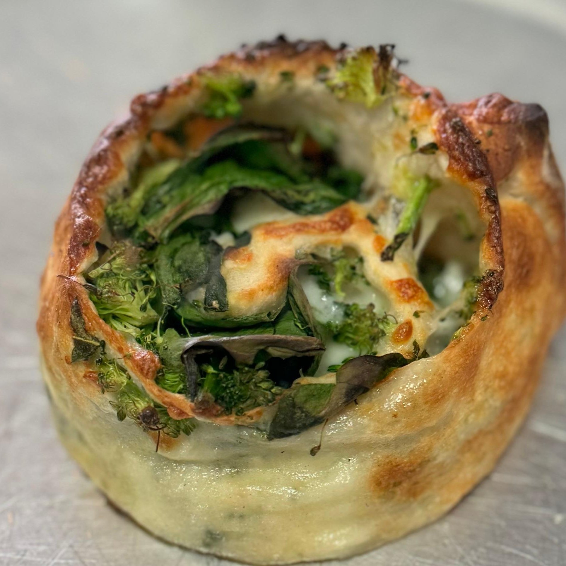 Spinach & Broccoli Pinwheel.
