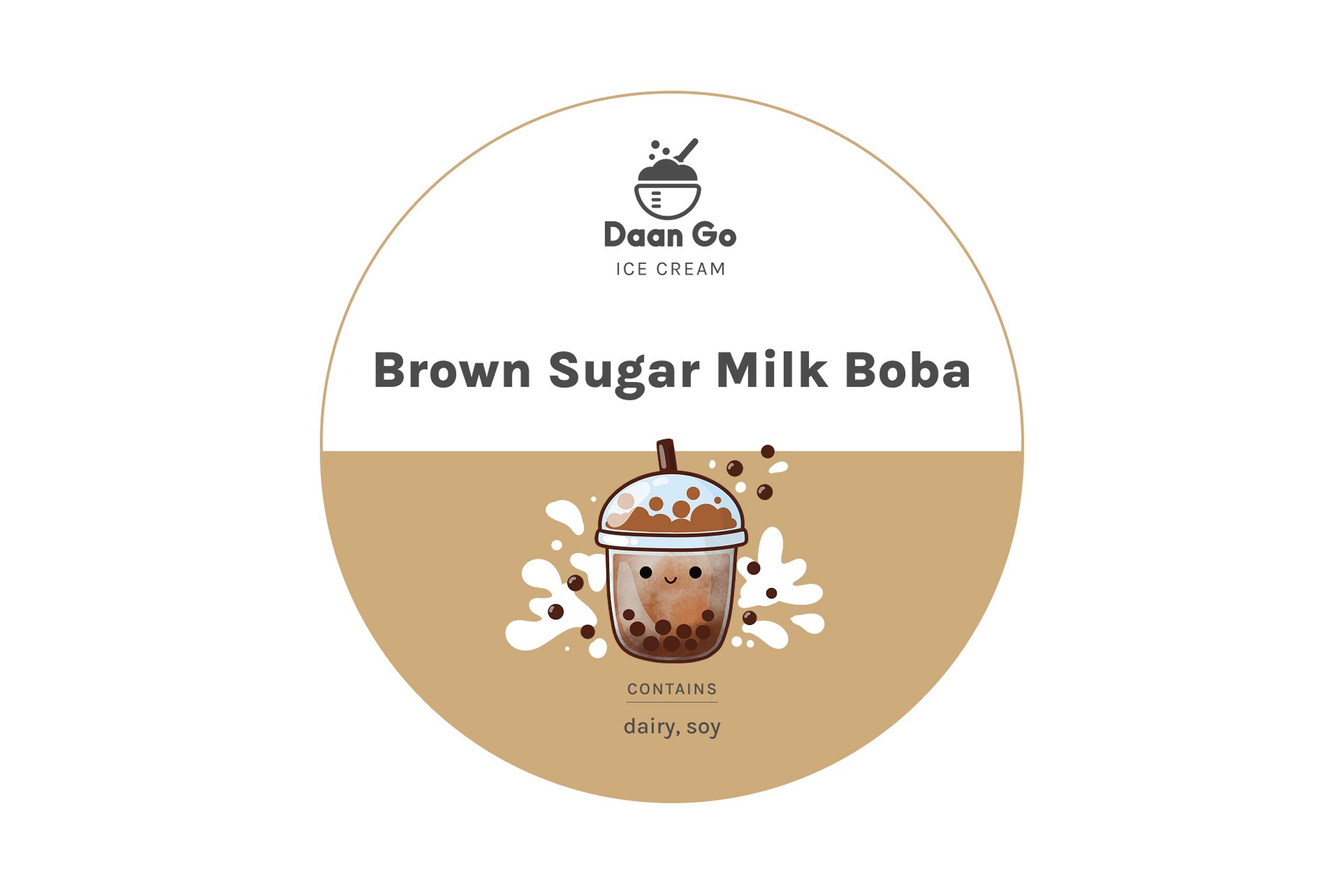 Brown Sugar Milk Boba Ice Cream
