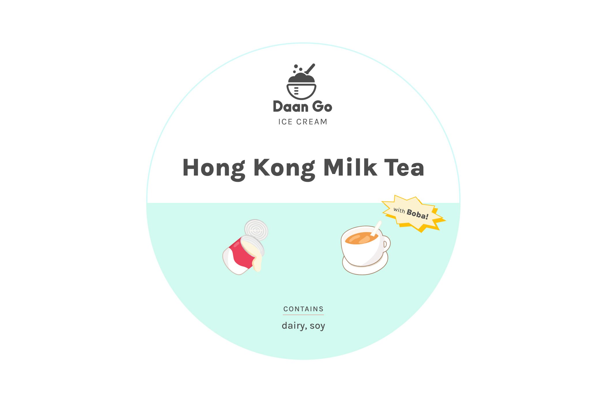 HK Milk Tea with Boba Ice Cream