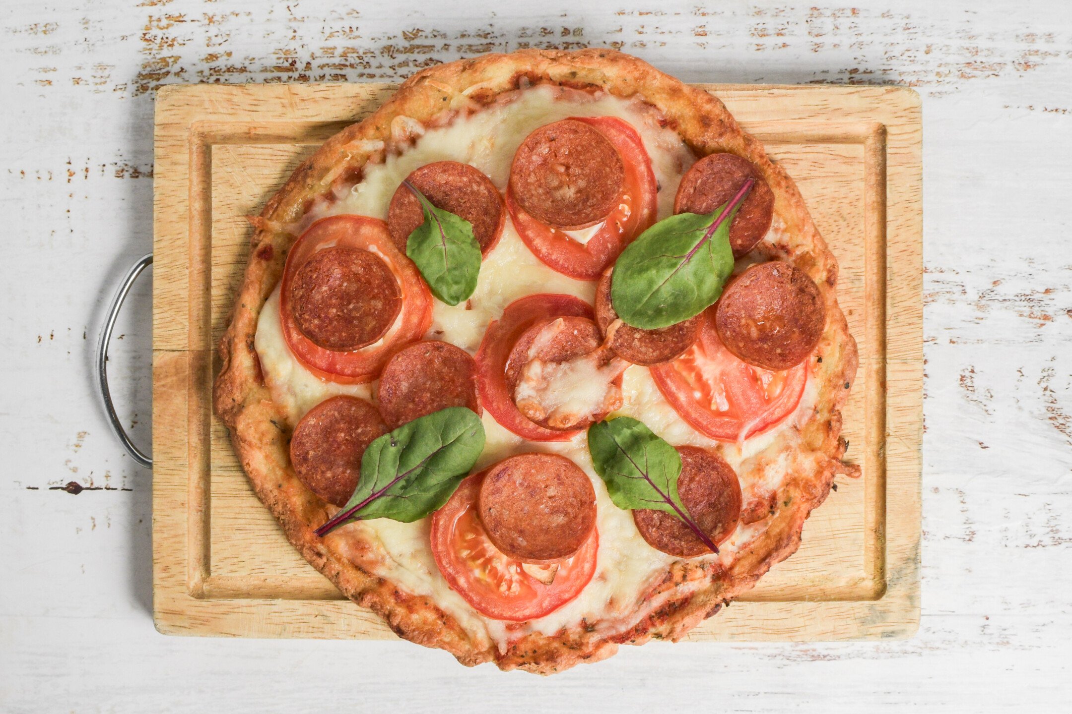 Pepperoni Keto Pizza 9" - Ready-to-Bake or Hot