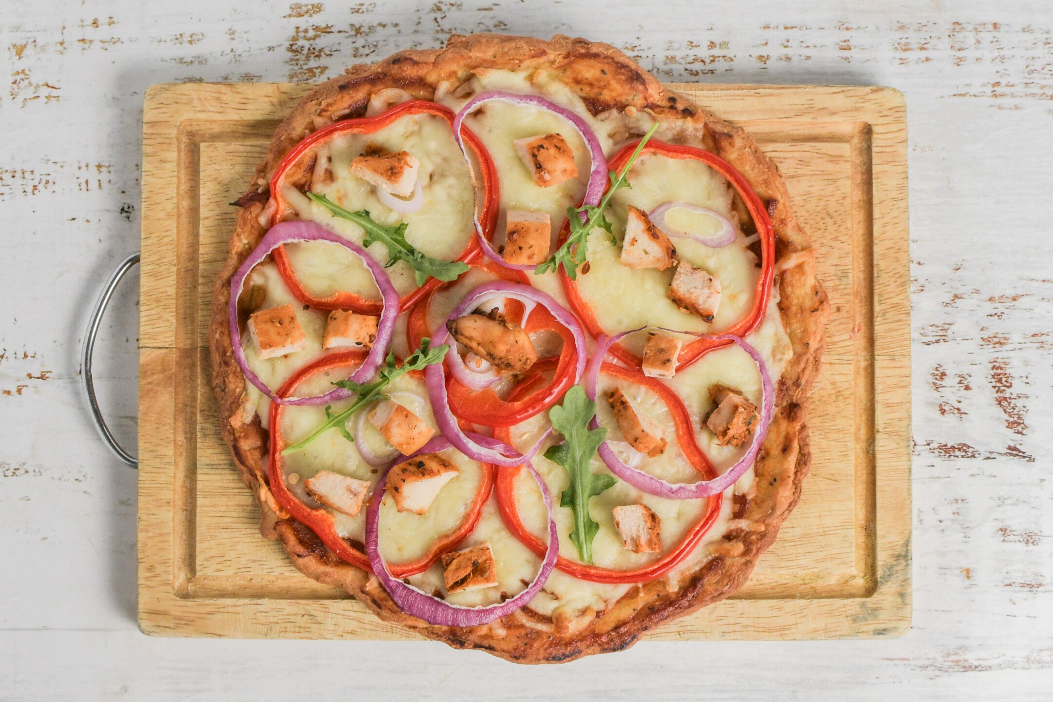 Local Free Range Grilled Chicken Pizza 9" - Ready-to-Bake or Hot