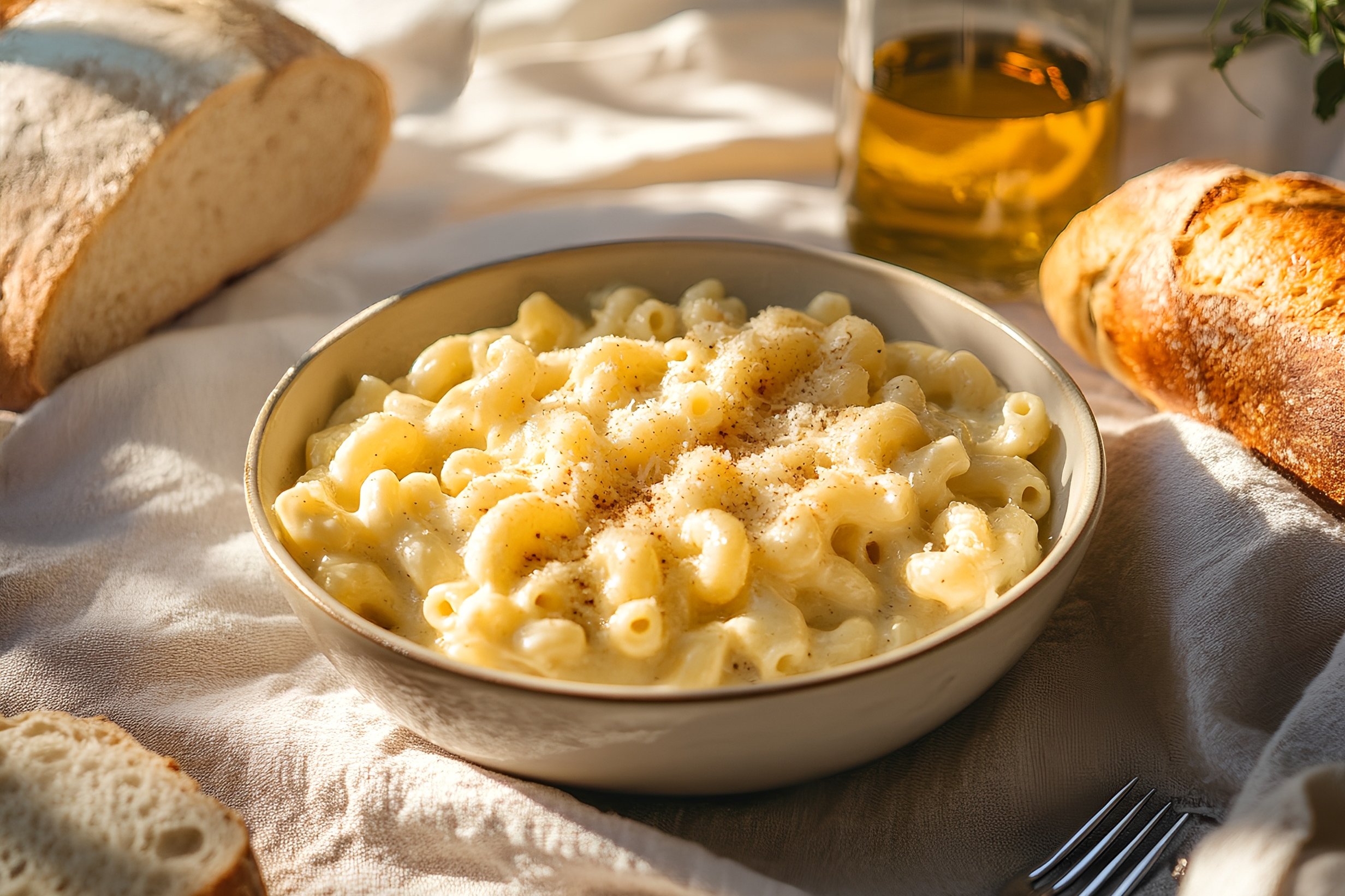Classic Mac' n Cheese (Elbow pasta in creamy cheesy Alfredo sauce)