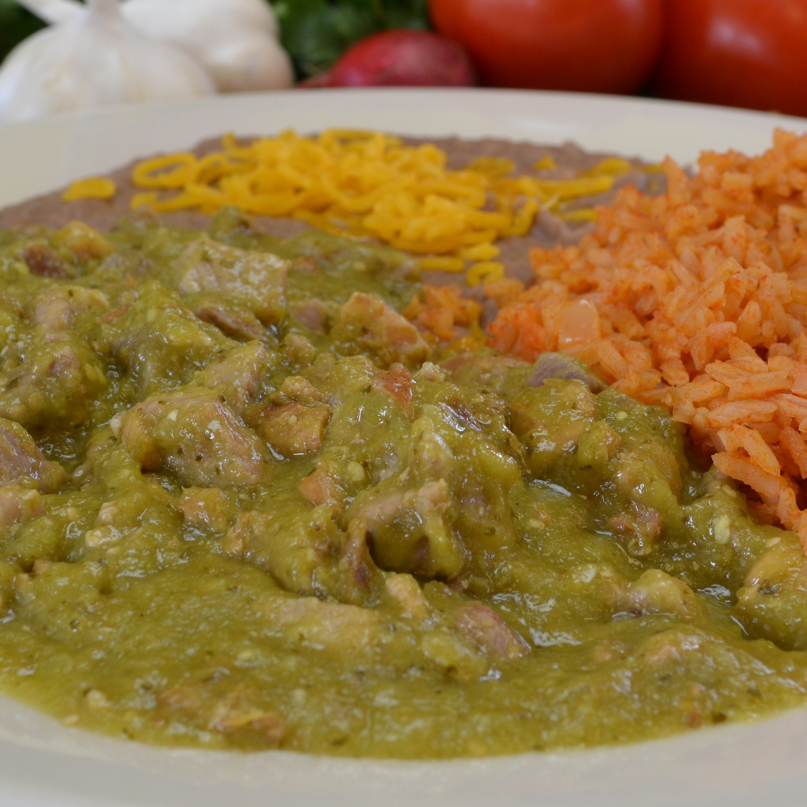 #12 Green Chile Plate Combo.
