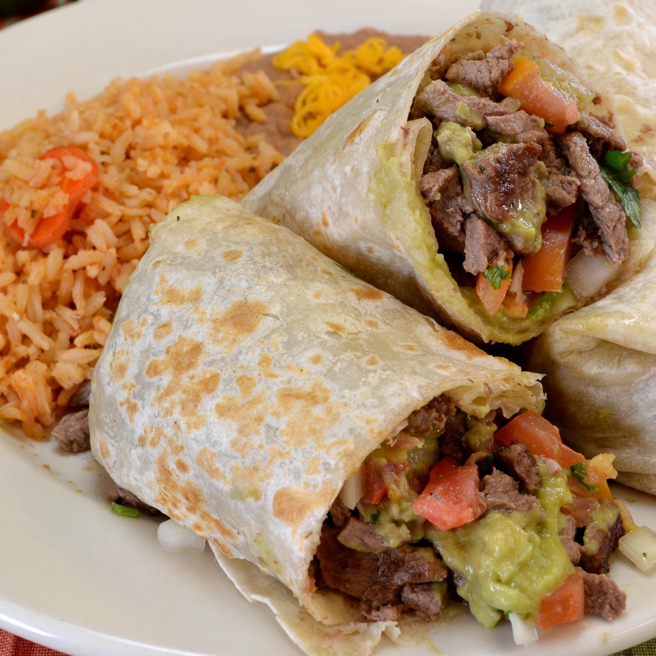 Carne Asada Burrito.