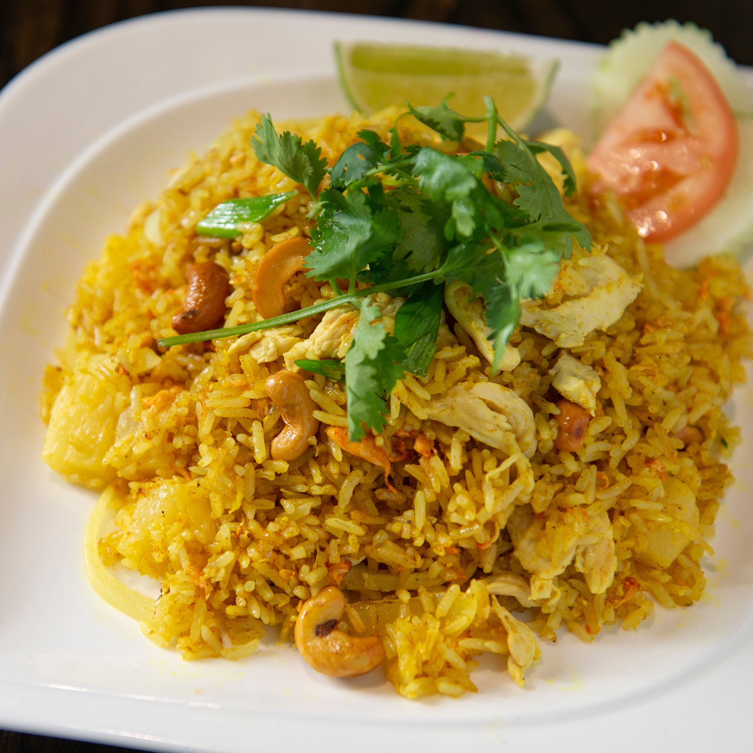 VG Yellow Curry Fried Rice.