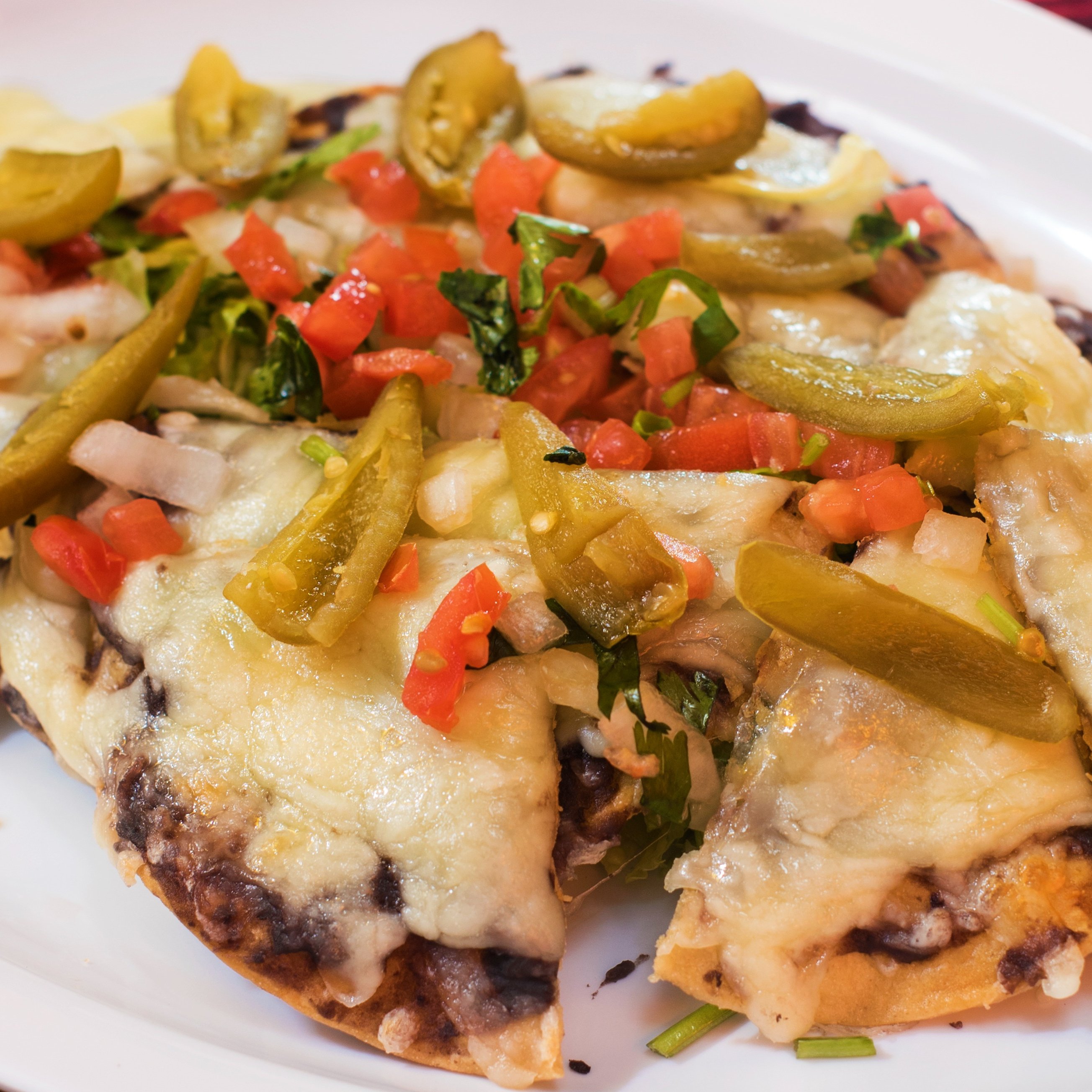 Mixed Vegetables Nachos.