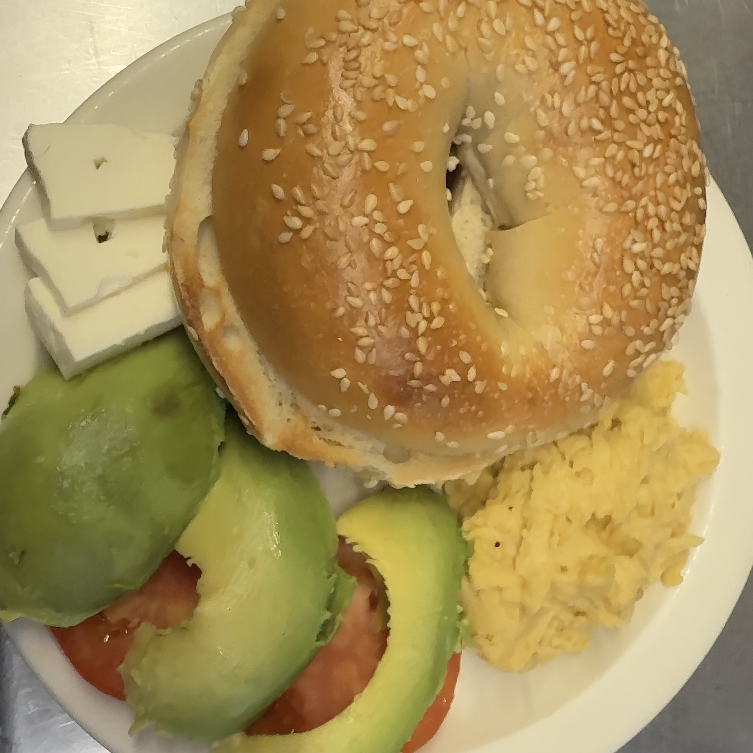 Hummus, Tomato, Feta, Avocado.