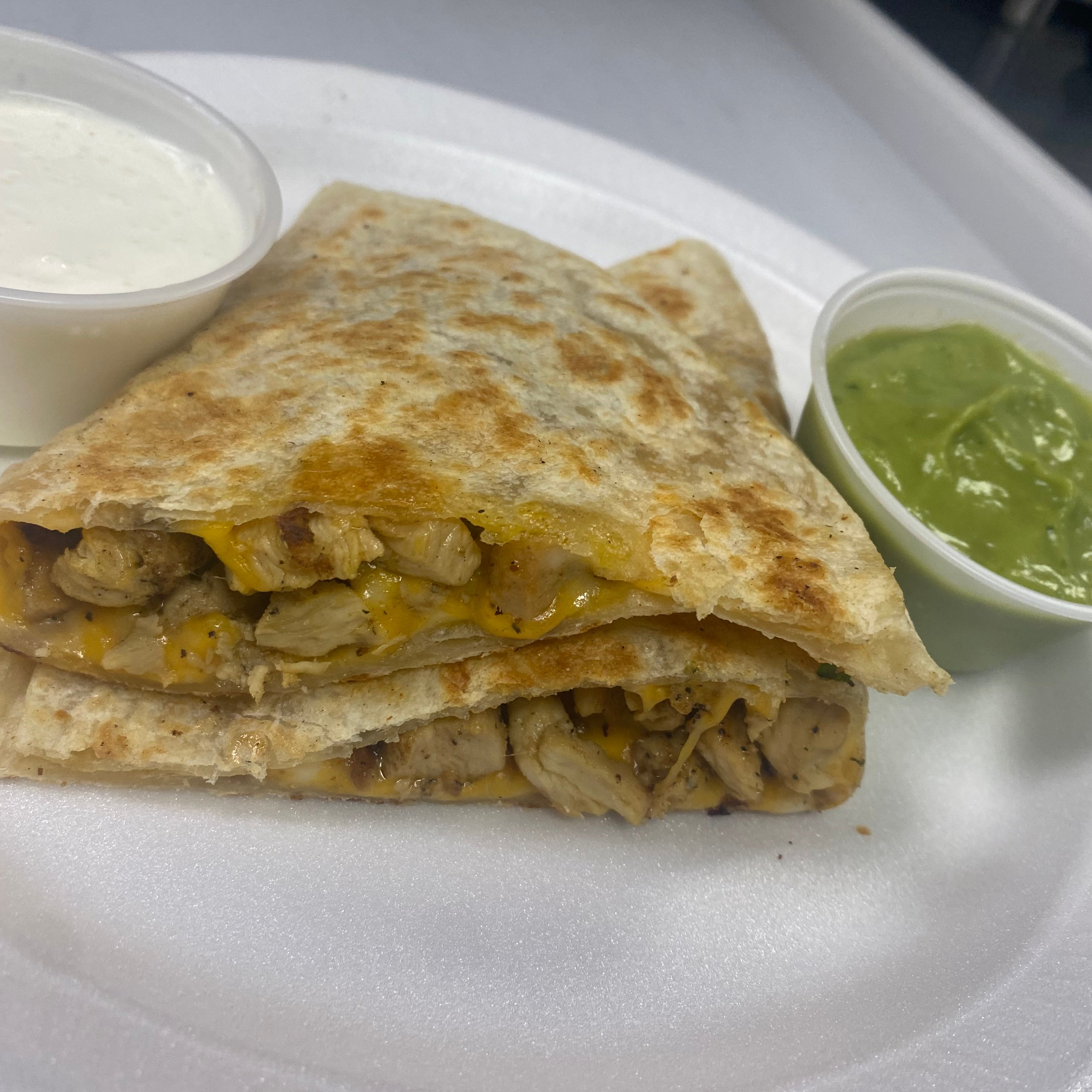 Pollo Asado Quesadilla.