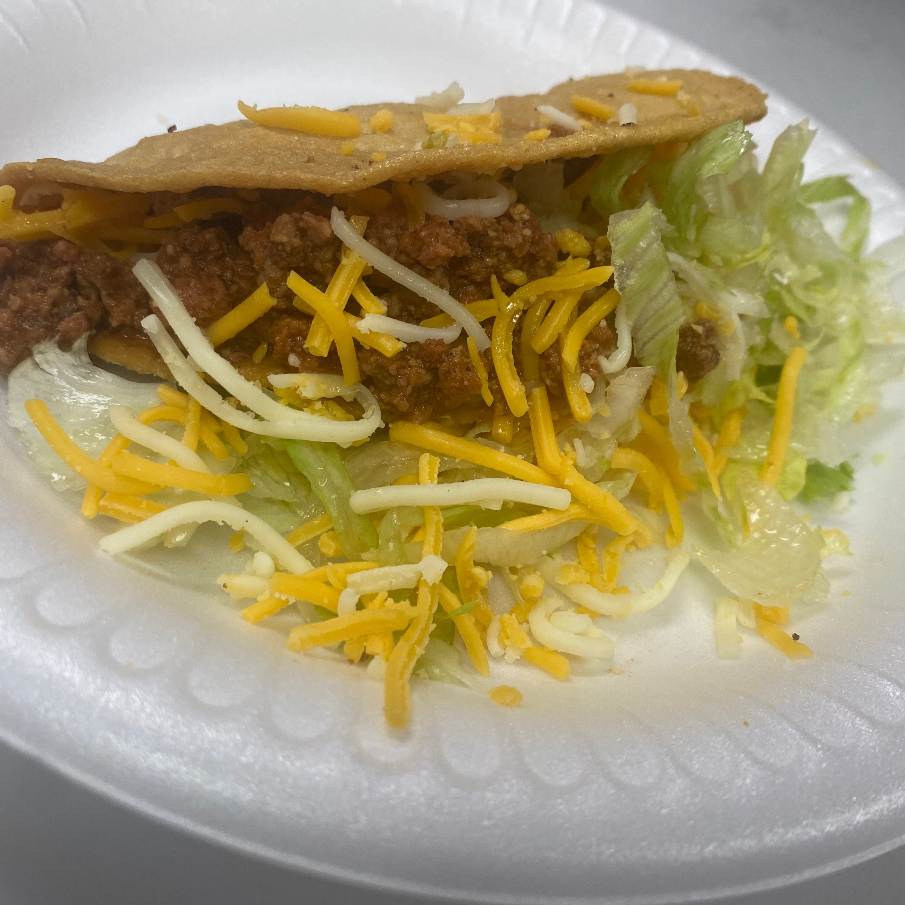 Hard Shell Ground Beef Taco.