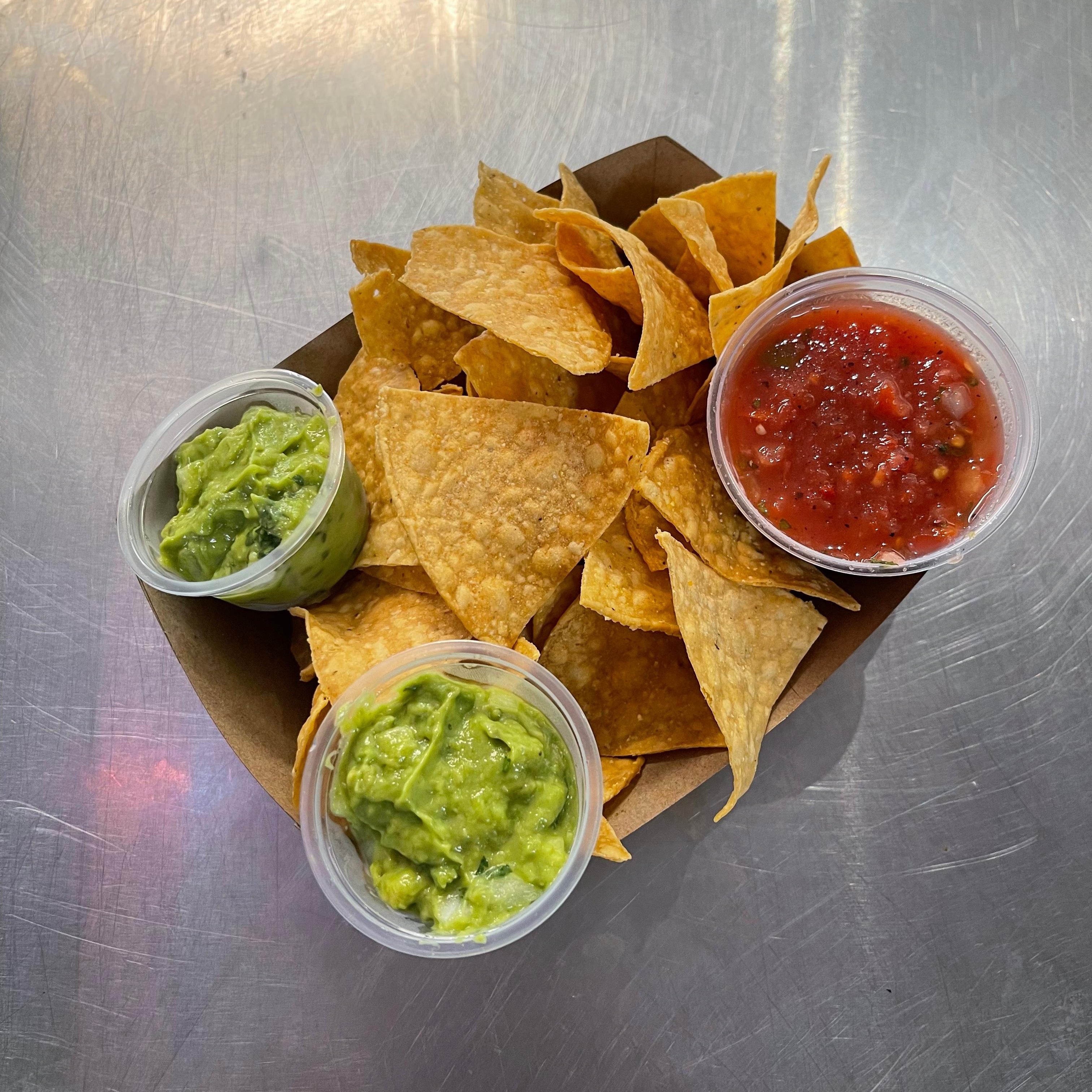 Chips , salsa and guac.