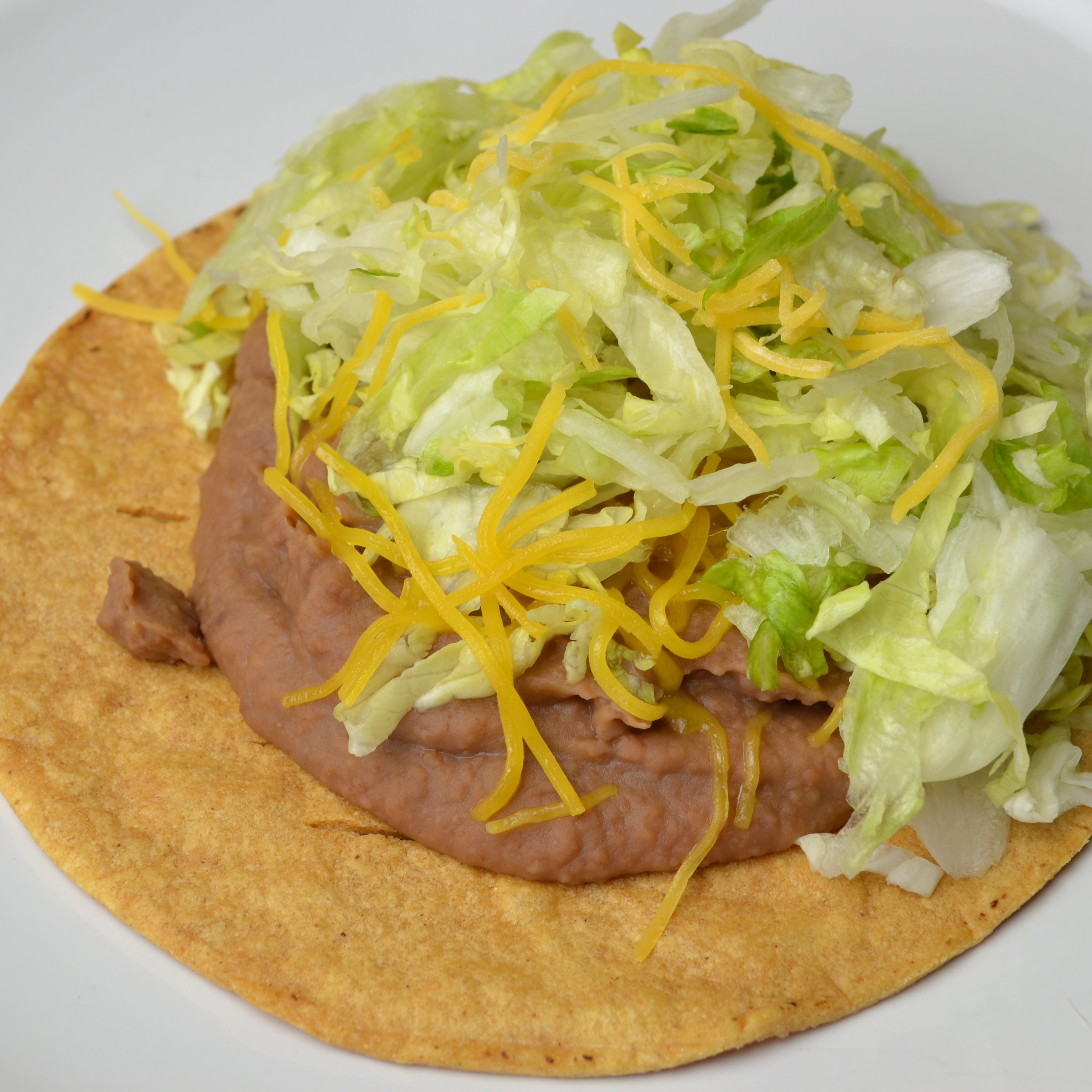 #4 Bean and Cheese Tostada.
