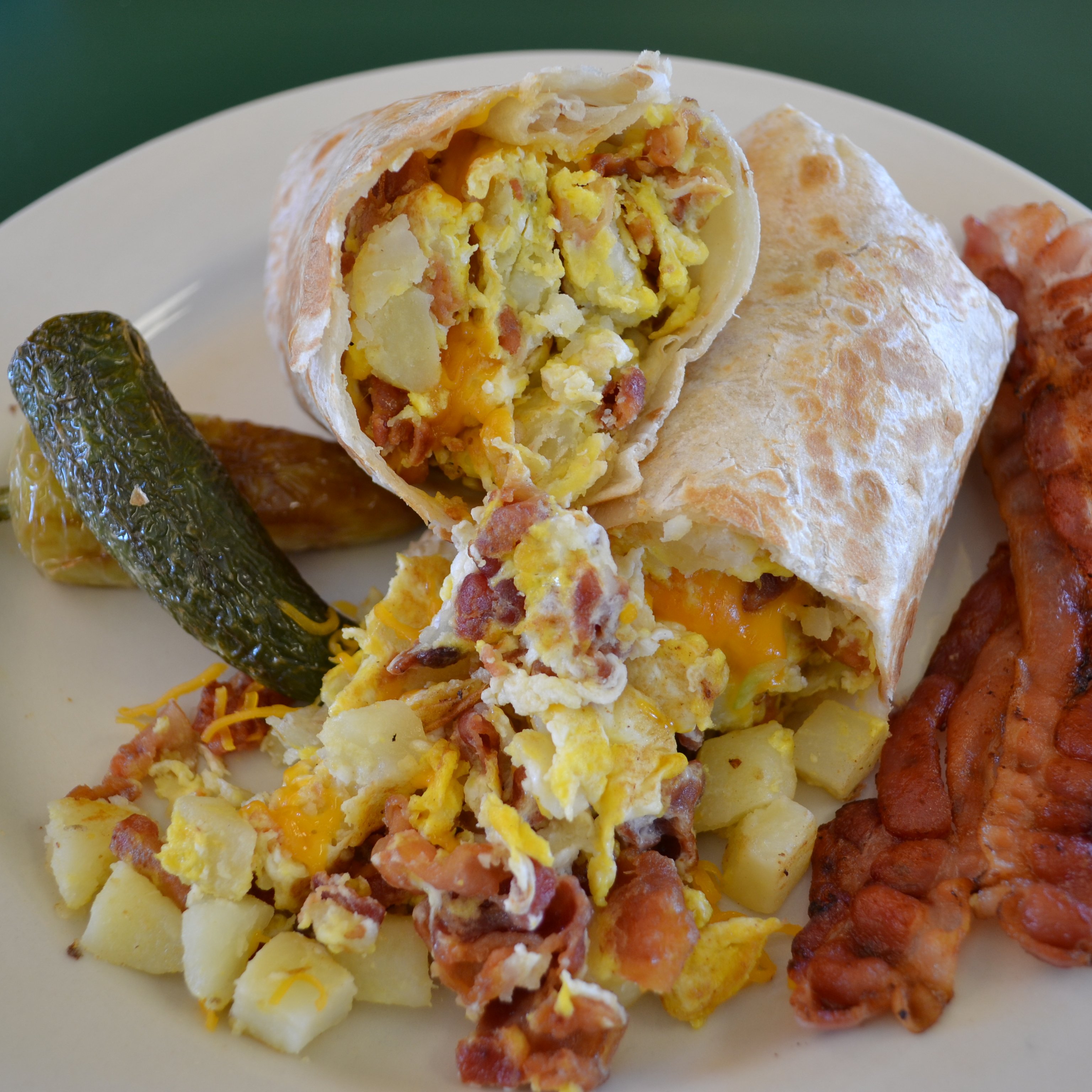 Bacon Breakfast Burrito.