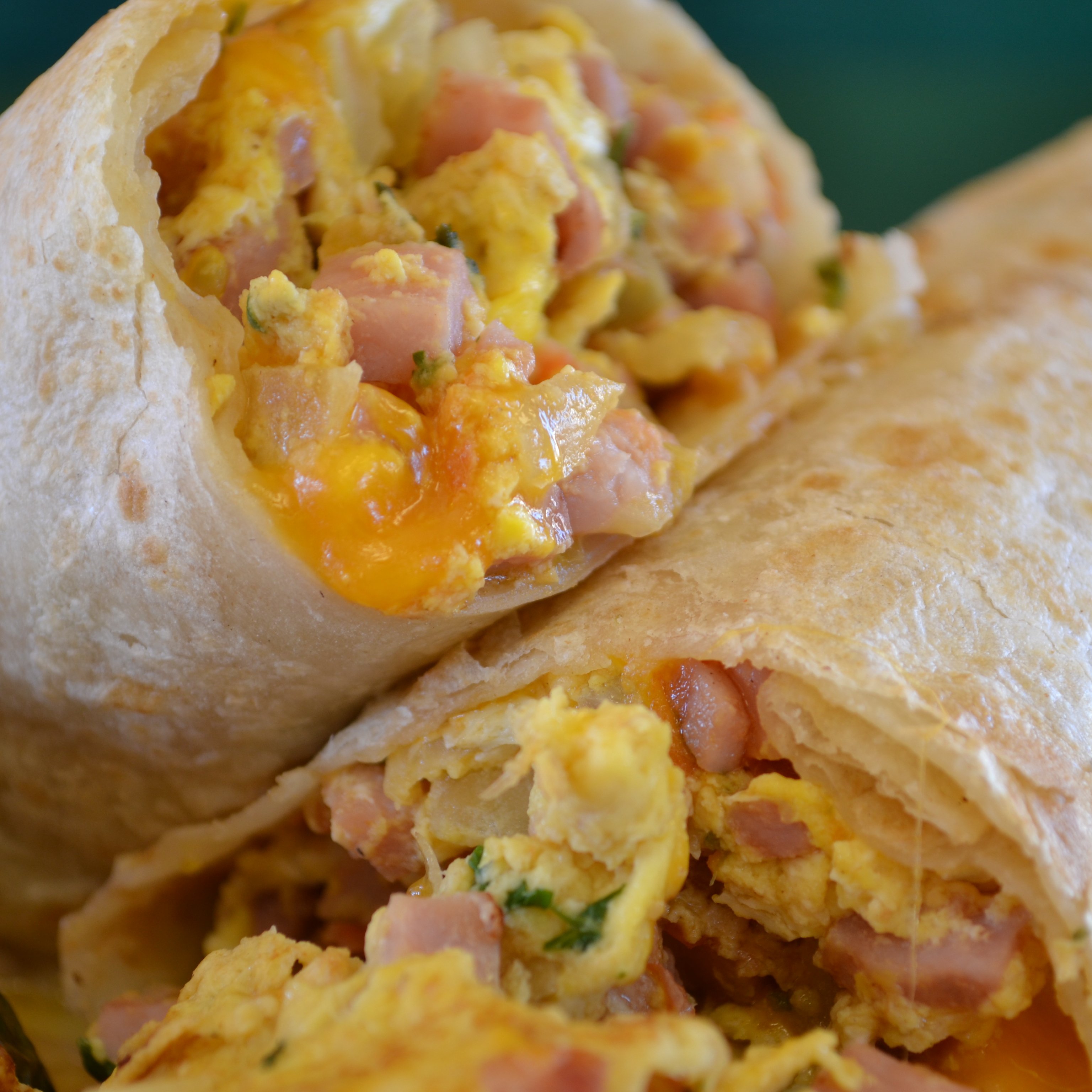 Ham Breakfast Burrito.