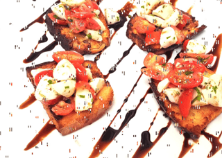 Garlic Bread Bruchetta/Bruchetta com Pao de Alho