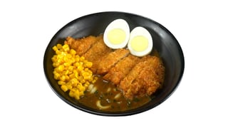 Curry Udon - Chicken Katsu, Corn, Egg, Spinach