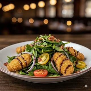 Spinach and Oyster Salad