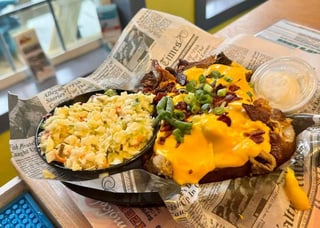 The Bar-B-Q Loaded Baked  Potato