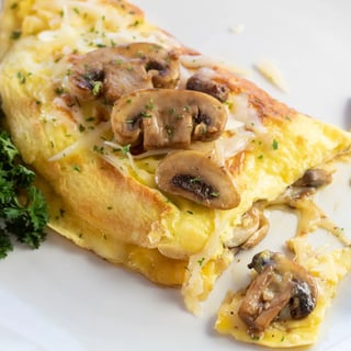 MUSHROOM & SWISS OMELETTE