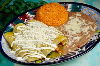 Spinach and Chicken Enchiladas