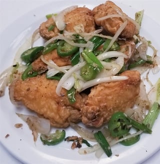 Fried Garlic Chicken Wings (6) (gf)