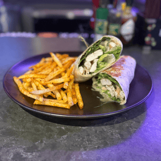 Fajita chicken wrap & Fries
