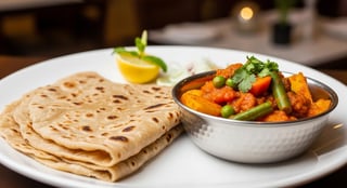 Chapathi with vegetable curry