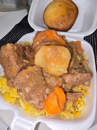 Beef Stew & Rice