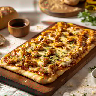 BBQ Chicken/Cheddar Flatbread (BBQ Sauce, Grilled Chicken, Cheddar Cheese)