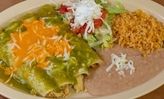 ENCHILADAS DE POLLO SUIZAS  (Swiss chicken enchiladas)