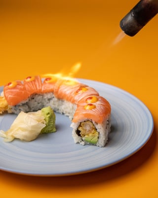 Seared Salmon Tempted Tempura