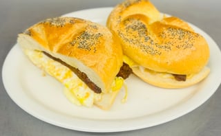 Turkey Sausage Egg Hard Roll