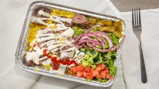 Lamb Kebab Over Rice