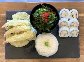 Tempura and Cali Roll Combo Plate