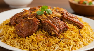 Mamsam roast  goat Biryani