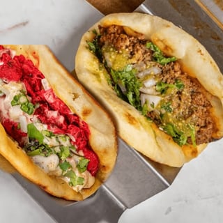 Chipotle Keema Taco & Lemon Chilli Chicken Taco